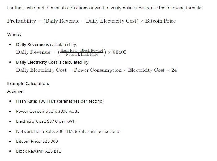 Bitcoin Calculation